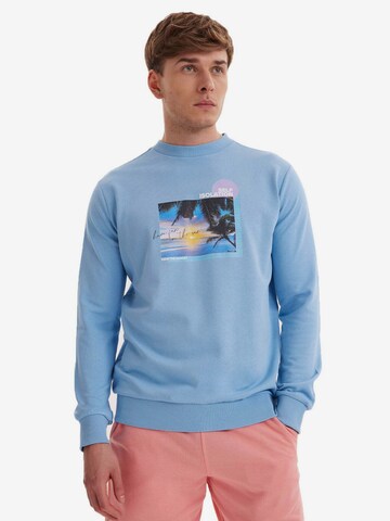 WESTMARK LONDON Sweatshirt 'COLLAGE FUN' in Blue: front