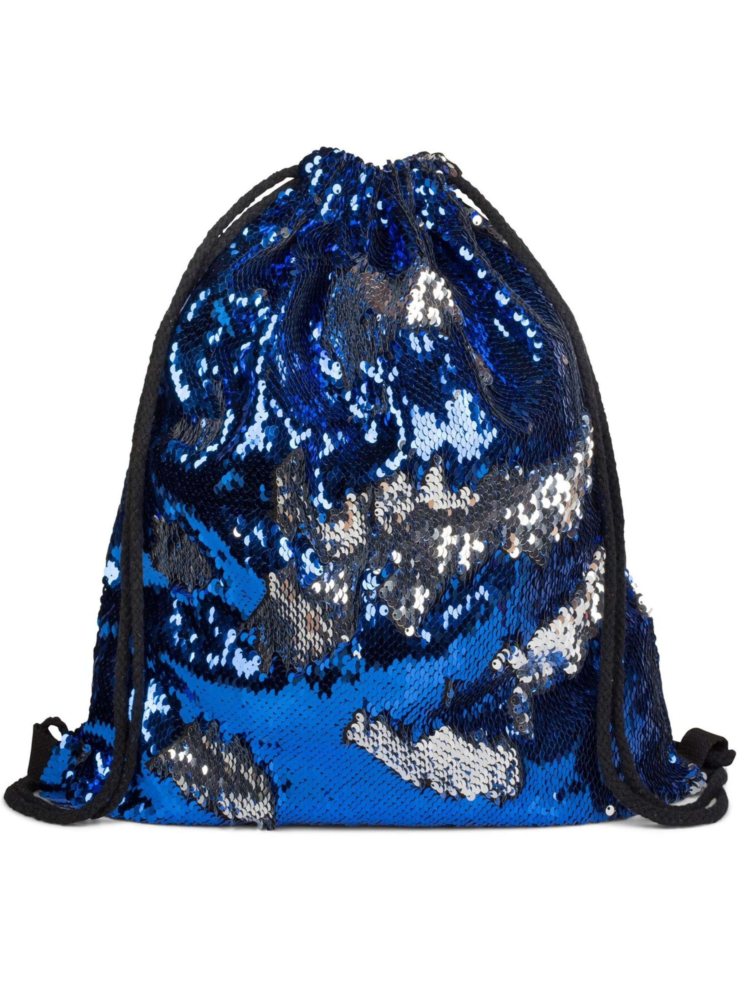 styleBREAKER Turnbeutel 'Turnbeutel mit Wendepailletten'‌‌‌‌‌‌‌‌‌‌ in Blau: Vorderseite