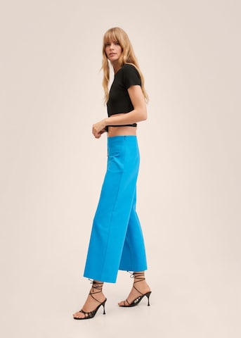 MANGO Wide Leg Housut 'Farrito' värissä sininen