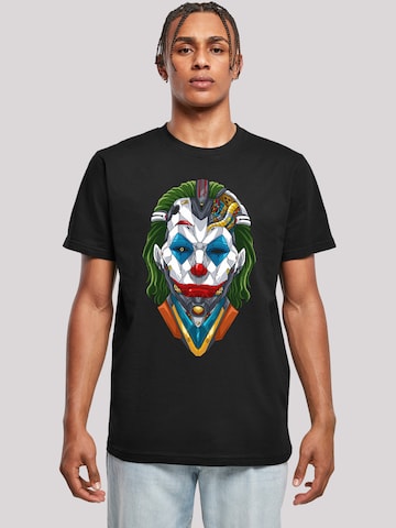 F4NT4STIC Shirt 'Cyberpunk Joker' in Zwart: voorkant