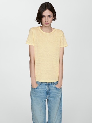 MANGO Тениска 'LENO' в жълто: отпред