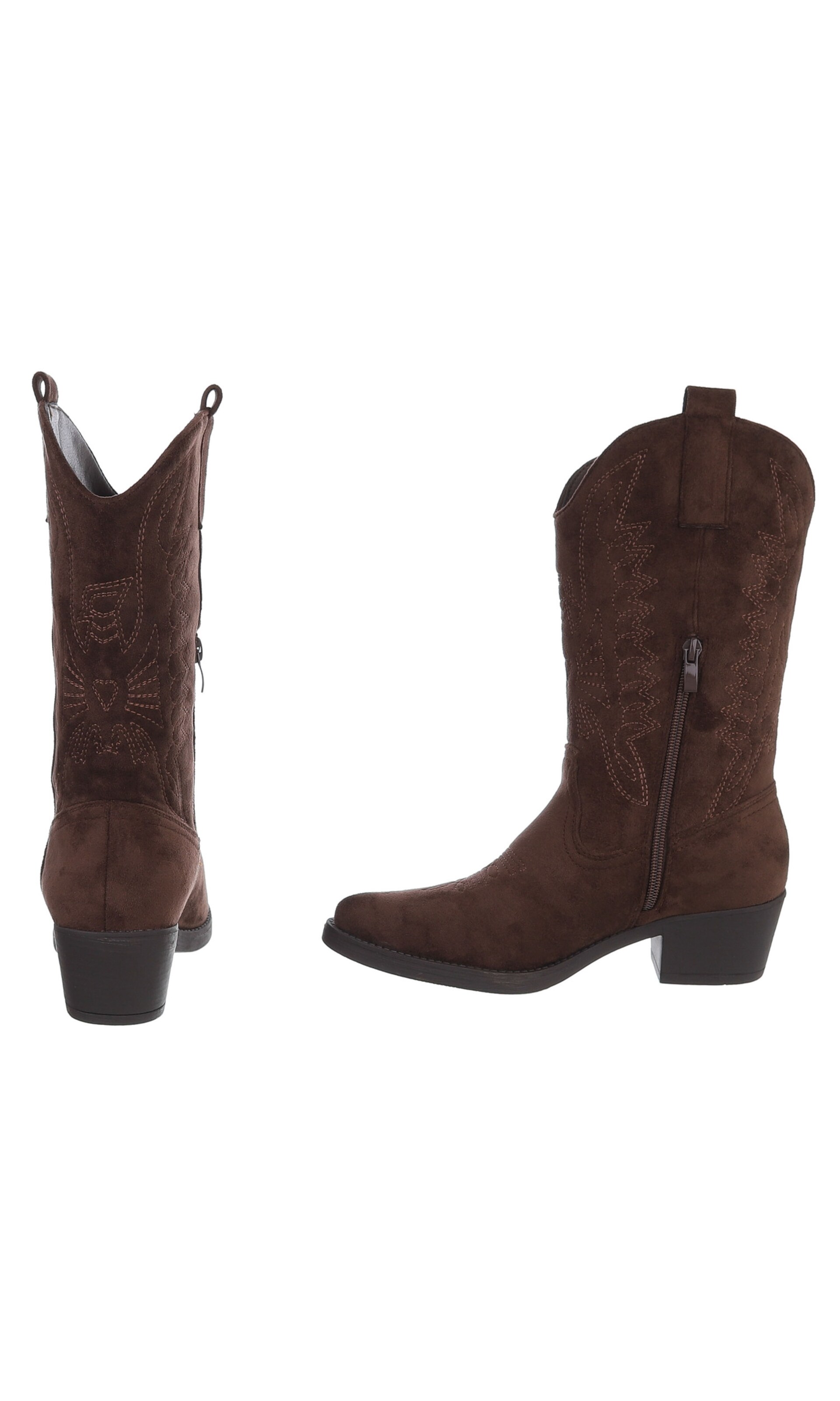 Ital-Design Cowboystiefel in Braun