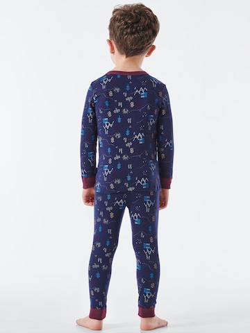 SCHIESSER Pajamas 'Wild Animals' in Blue