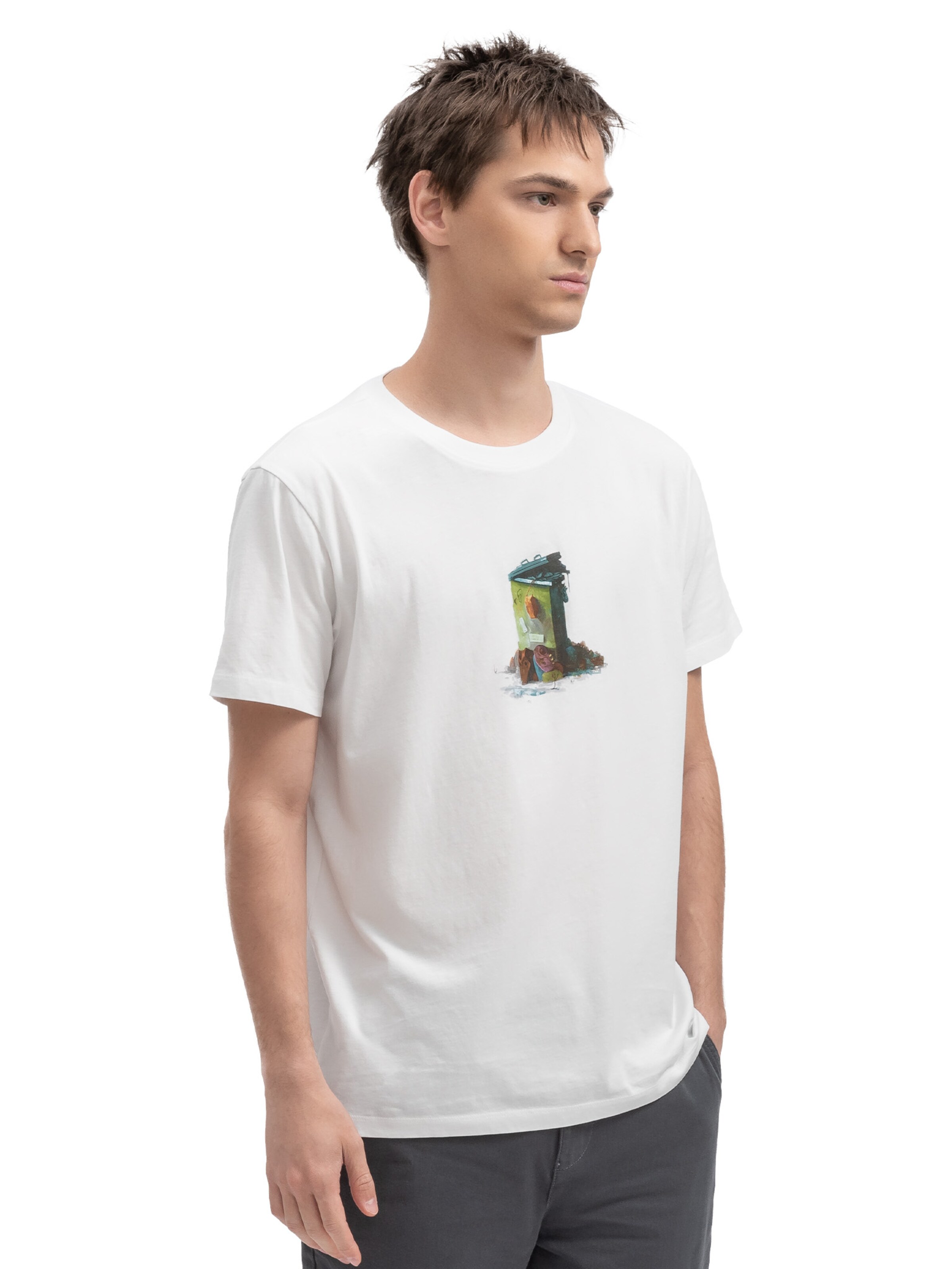 Maglietta 'Arnung' di Kaft in bianco: frontale