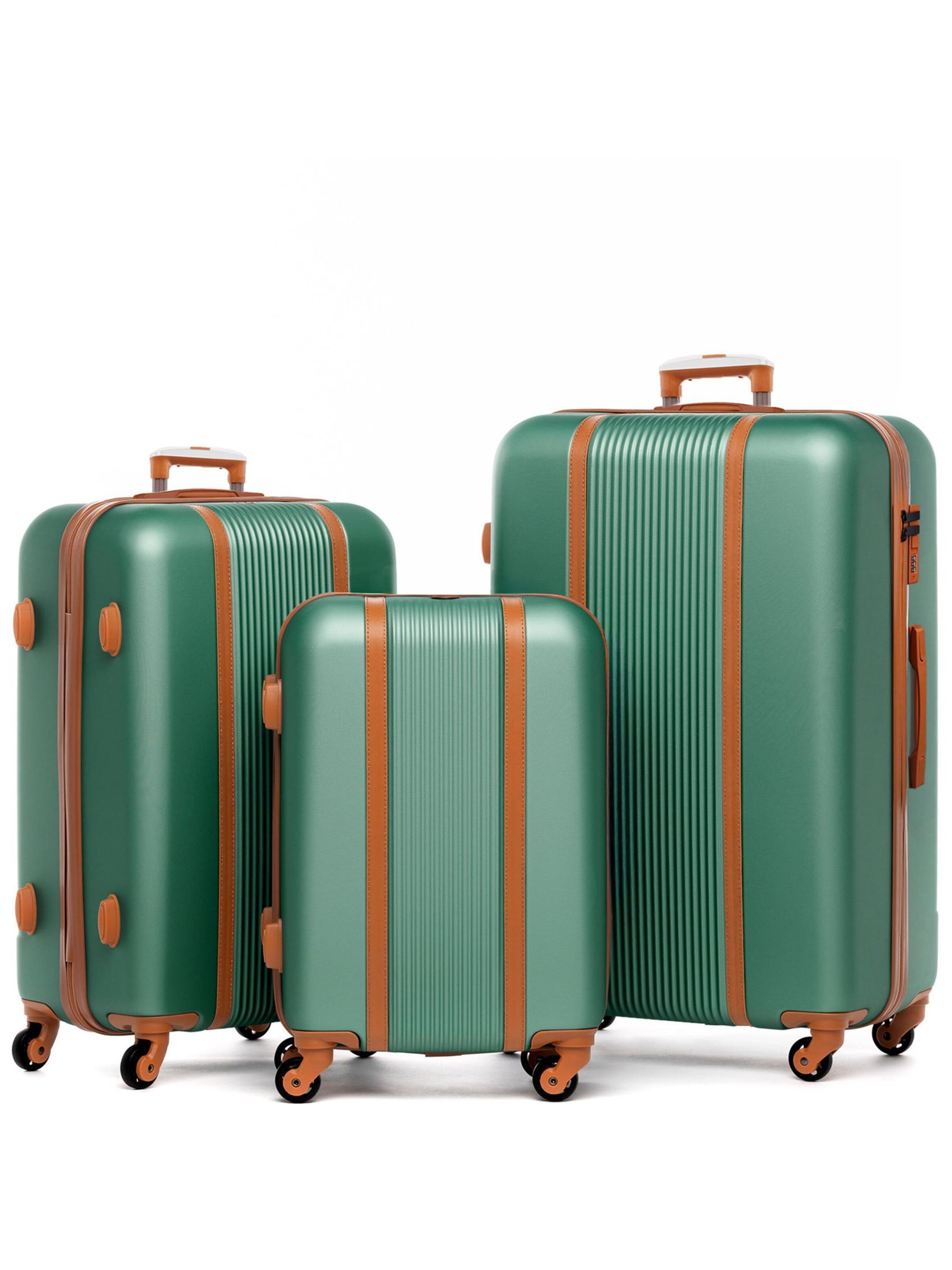 FERGÉ Suitcase Set '3 teilig Hartschale MILANO' in Green: front