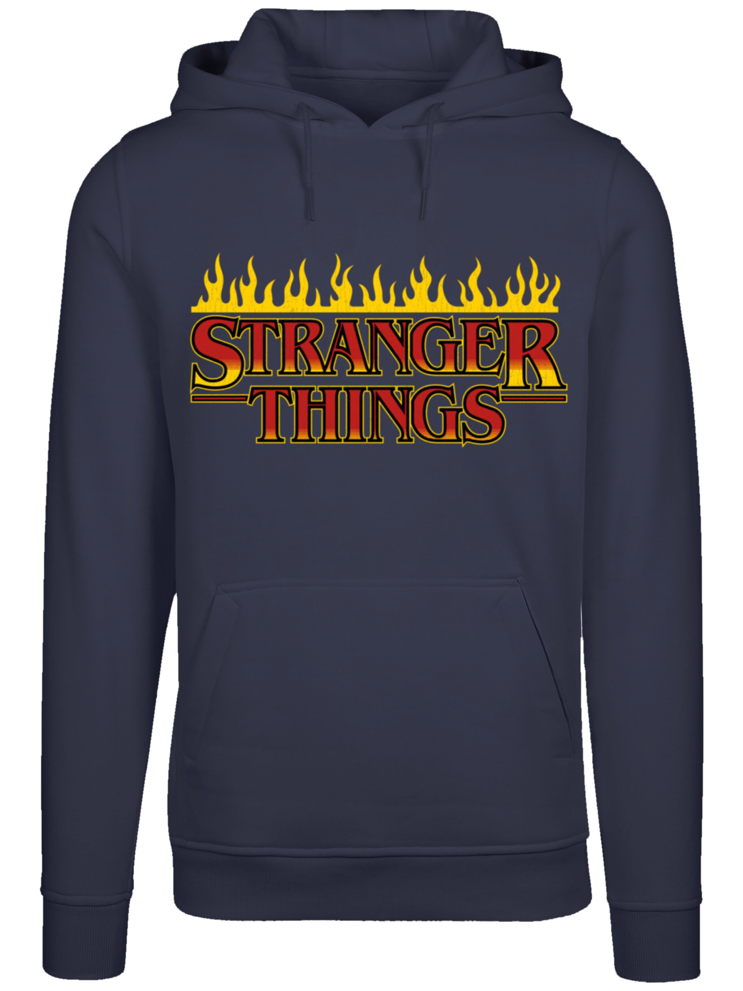 F4NT4STIC Sweatshirt 'Stranger Things Fire Netflix TV Series' in Blauw: voorkant