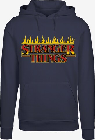Sweat-shirt 'Stranger Things Fire Netflix TV Series' F4NT4STIC en bleu : devant