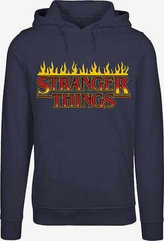 F4NT4STIC Sweatshirt 'Stranger Things Fire Netflix TV Series' in Blau: predná strana