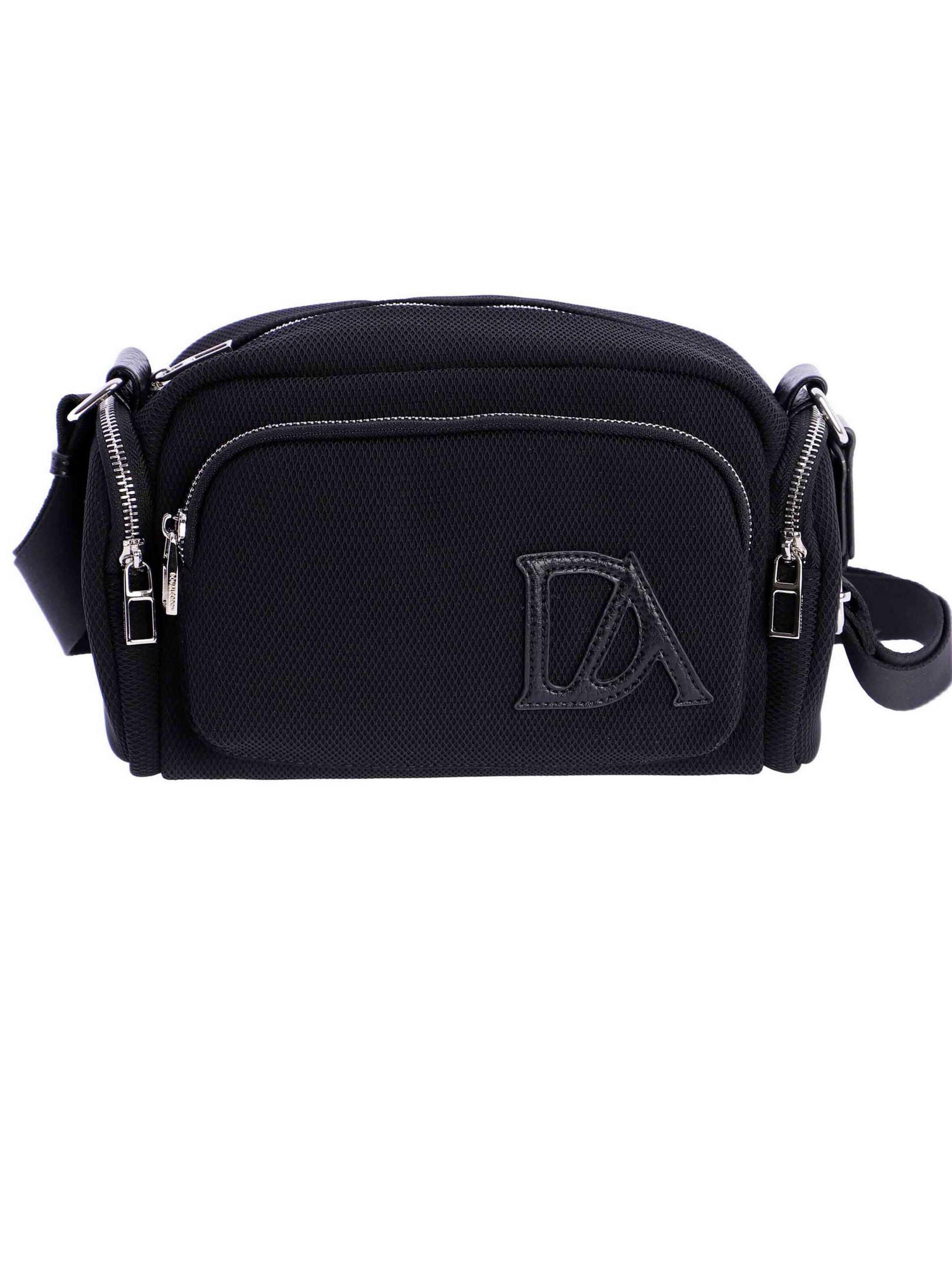 Don Algodon - Bolso de hombro 'Azure' en negro: frente