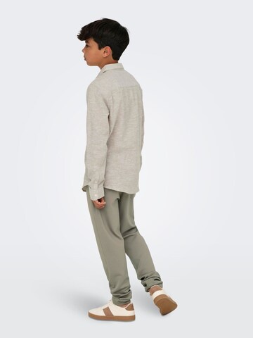 Only & Sons Junior Regular fit Button Up Shirt 'OSJCaiden' in Beige