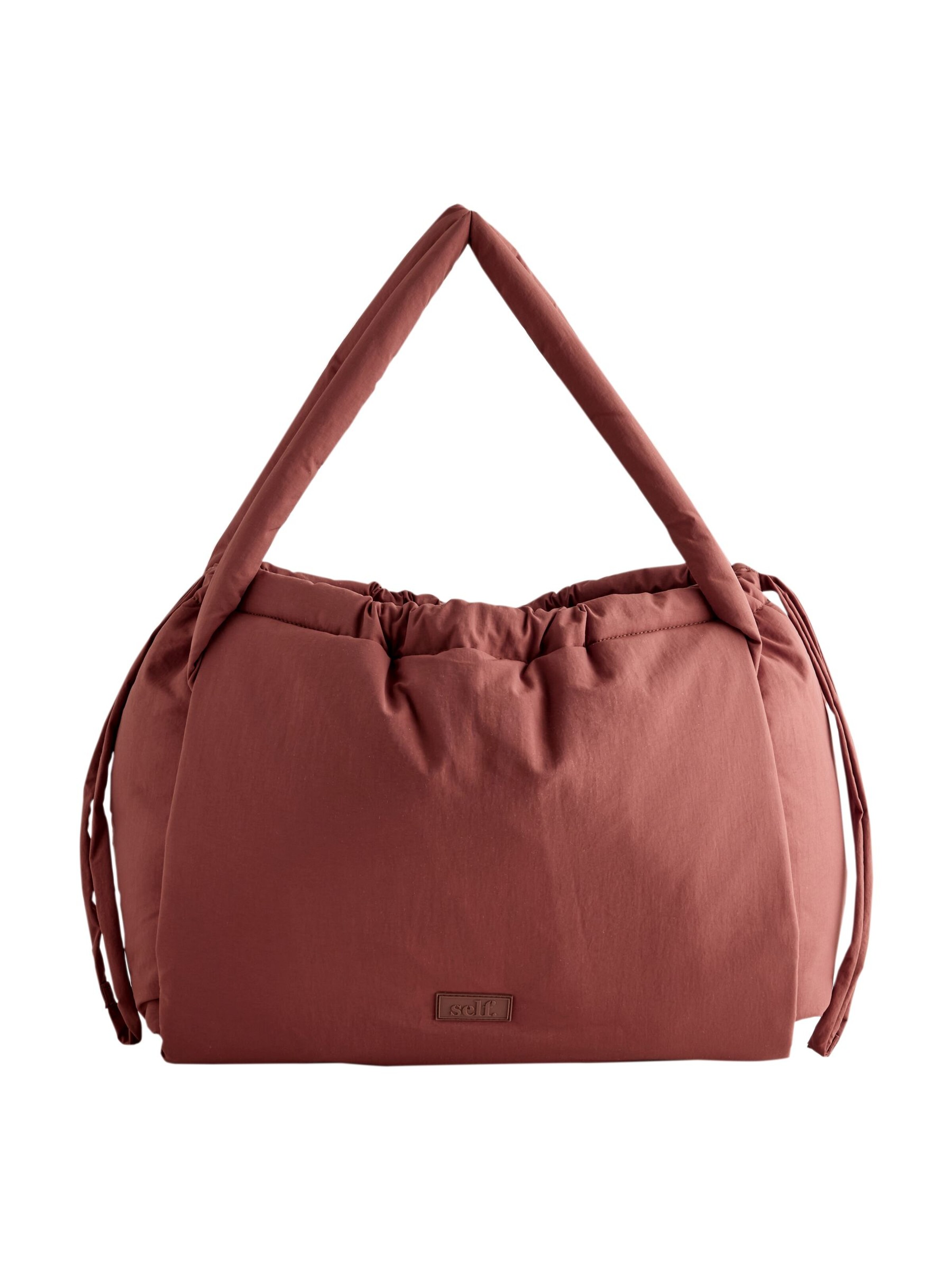 Cabas self. en marron : devant