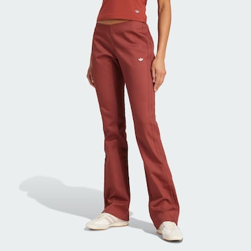 ADIDAS ORIGINALS Flared Trousers 'Premium Essentials' in Brown: front
