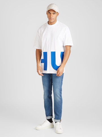 T-Shirt 'Nannavaro' HUGO Blue en blanc