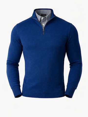 PANTONECLO Trui 'Pantoneclo Men’s Mock Sweater' in Blauw: voorkant