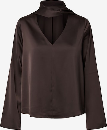Chemisier 'YASPella' YAS en marron : devant