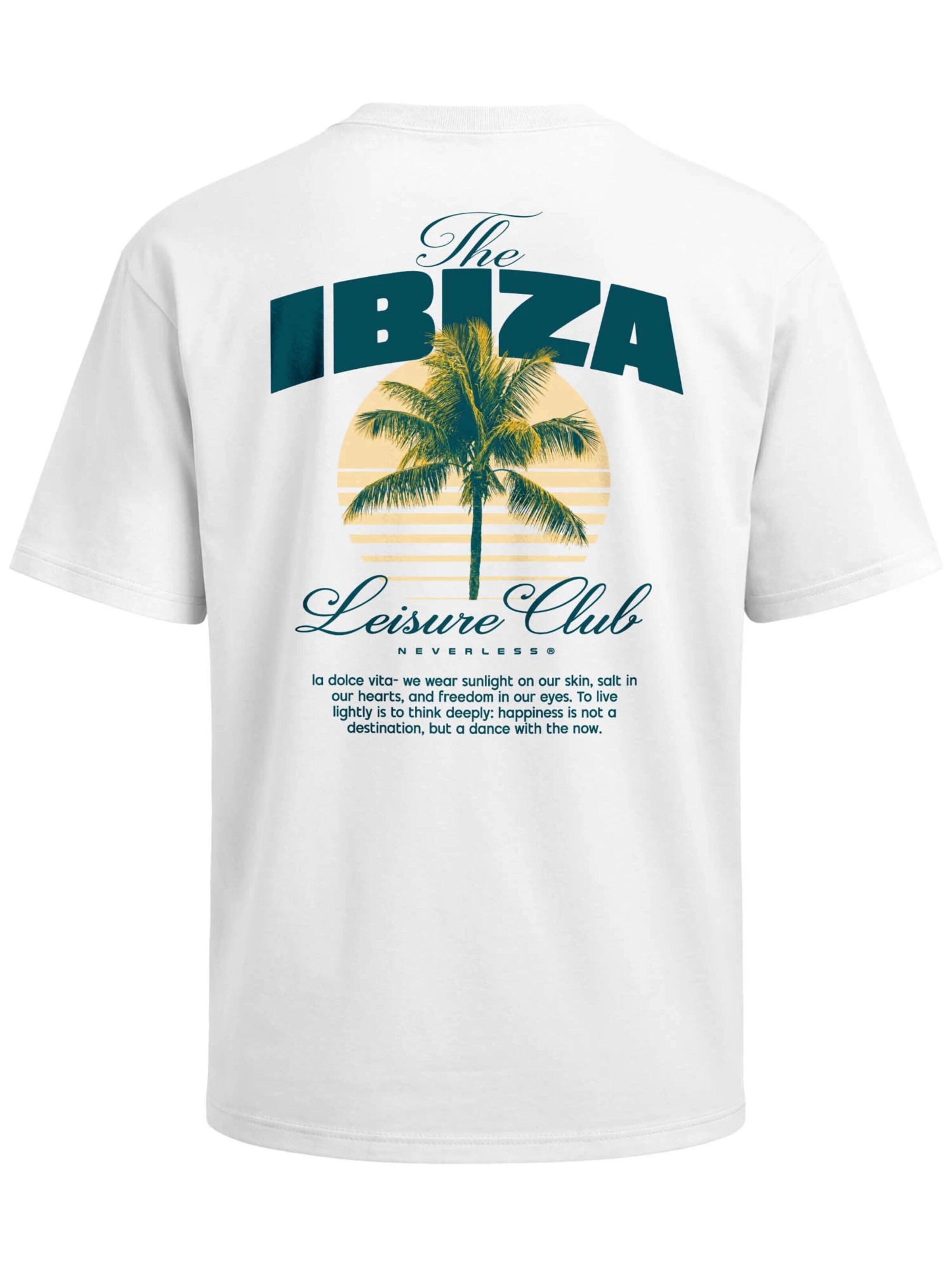 Neverless Shirt 'The Ibiza Club' in White: front