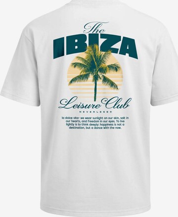 Neverless Shirt 'The Ibiza Club' in White: front