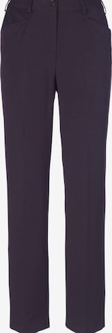 Pantalon à plis Goldner en violet : devant