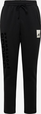 Tapered Pantaloni sportivi 'Lounge' di ADIDAS SPORTSWEAR in grigio: frontale