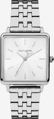 Violet Hamden Analog Watch in Silver: front