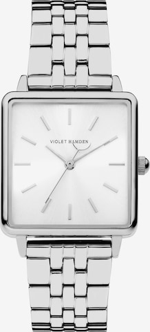 Violet Hamden Analog Watch in Silver: front