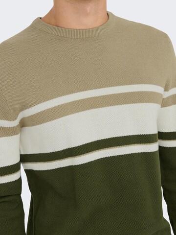 Only & Sons Sweater 'ONSNiguel' in Beige
