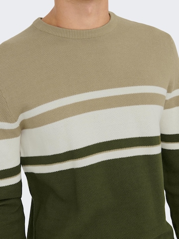 Only & Sons Pullover 'Niguel' in Beige