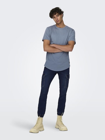 Only & Sons Slim fit Cargo Jeans 'WEFT' in Blue