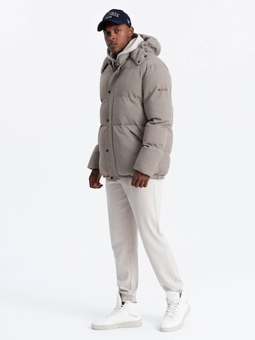 Ombre Winter jacket 'OM-JAHP-0174' in Beige