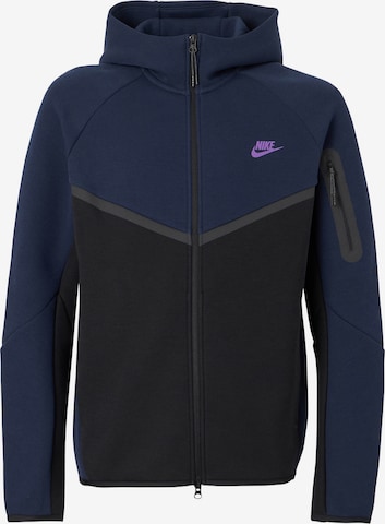 Veste de survêtement 'TCH FLC' Nike Sportswear en noir : devant