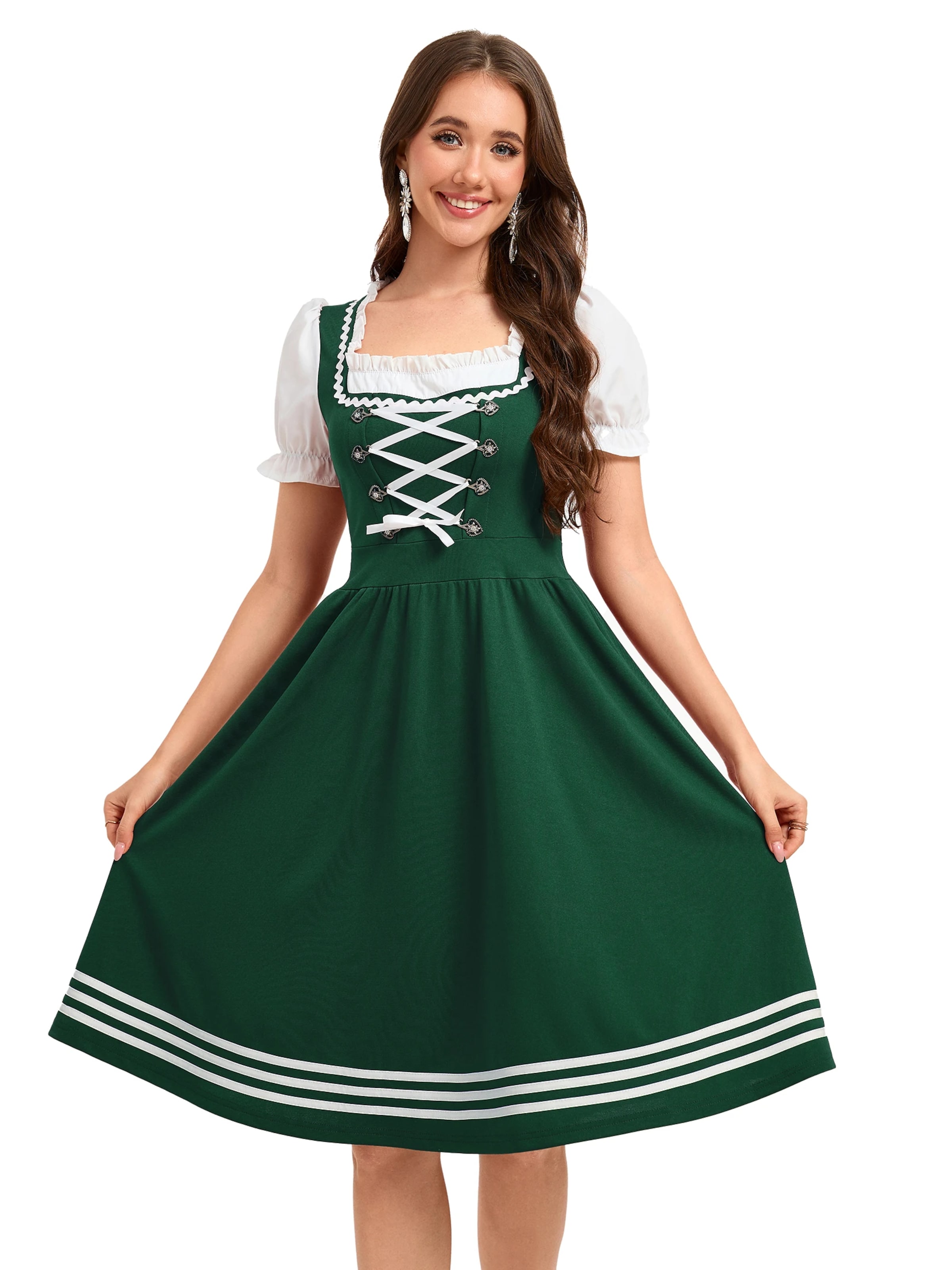 Yesfashion Dirndl‌‌‌‌‌‌‌‌‌‌ in Grün: Vorderseite