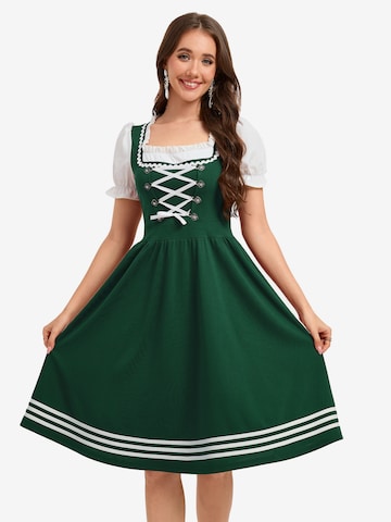Yesfashion Dirndl in Grün: Vorderseite