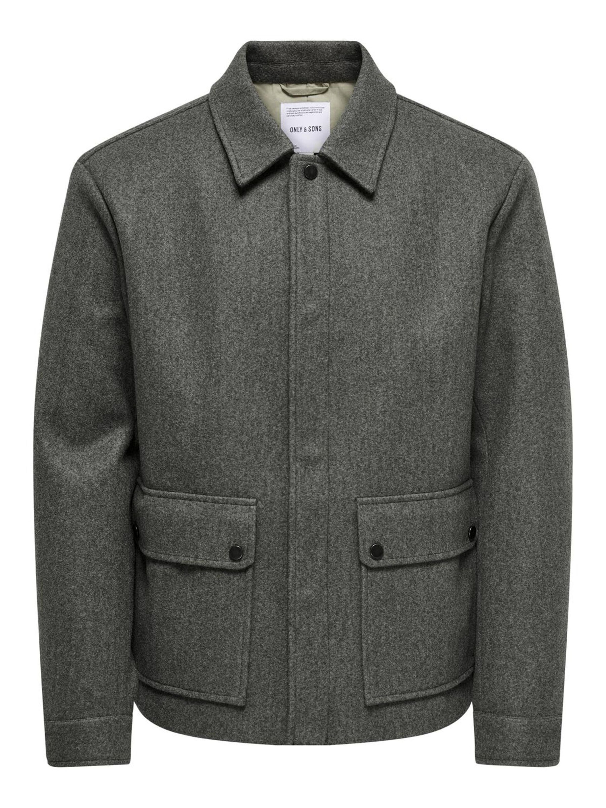 Only & Sons Übergangsjacke 'CONNOR' in Grau: Vorderseite