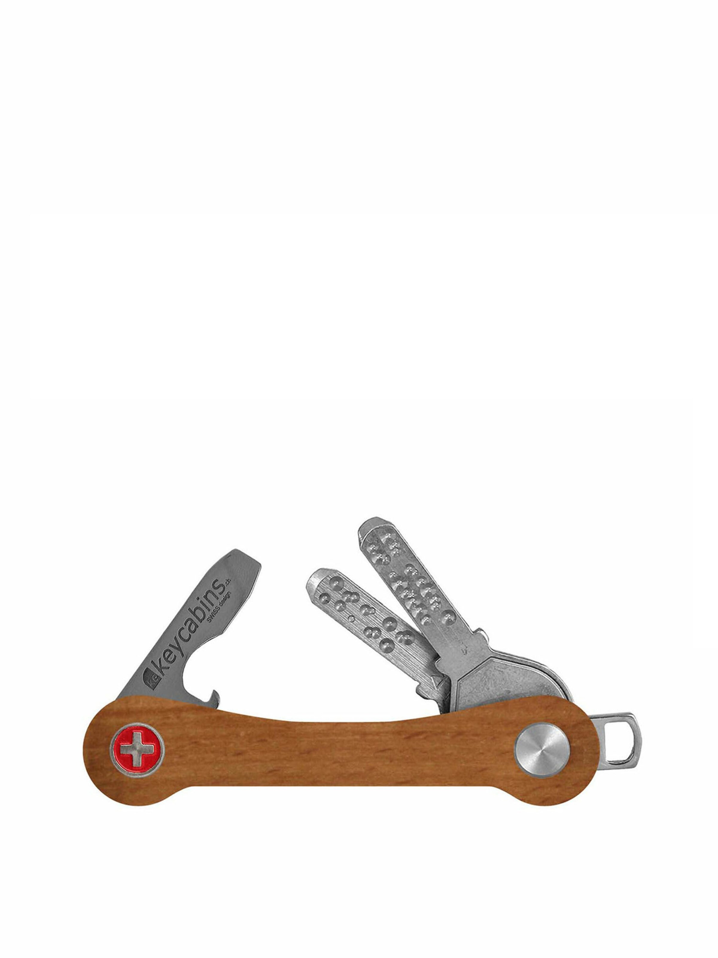 Portachiavi 'Wood' di keycabins in marrone: frontale