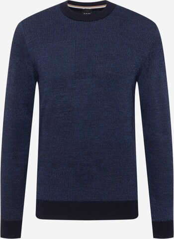 BOSS Sweater 'Leugenio' in Blue: front