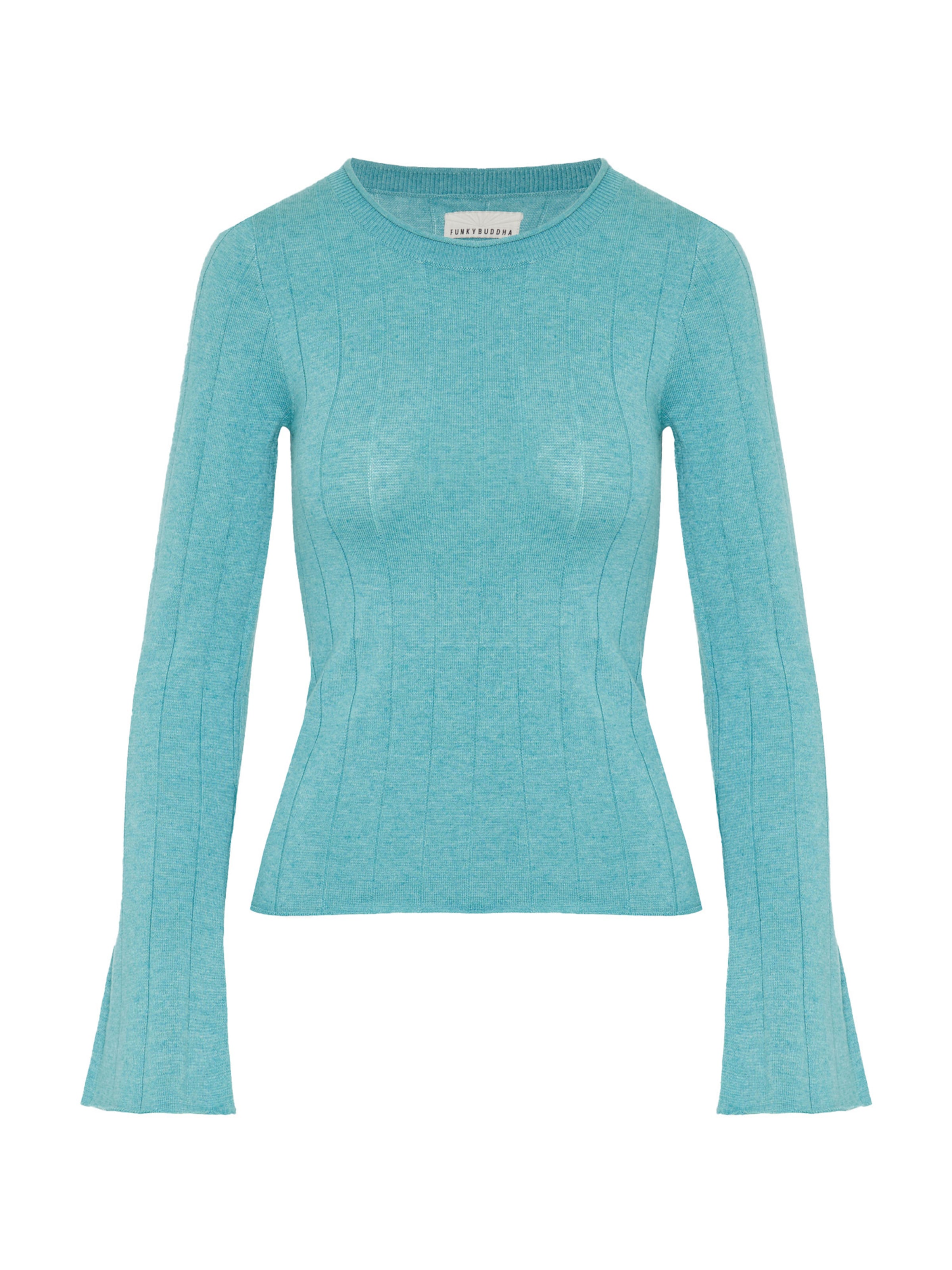 Funky Buddha Svetr – zelená: přední strana