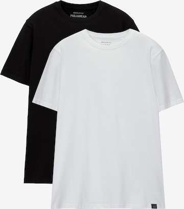 T-Shirt Pull&Bear en noir : devant