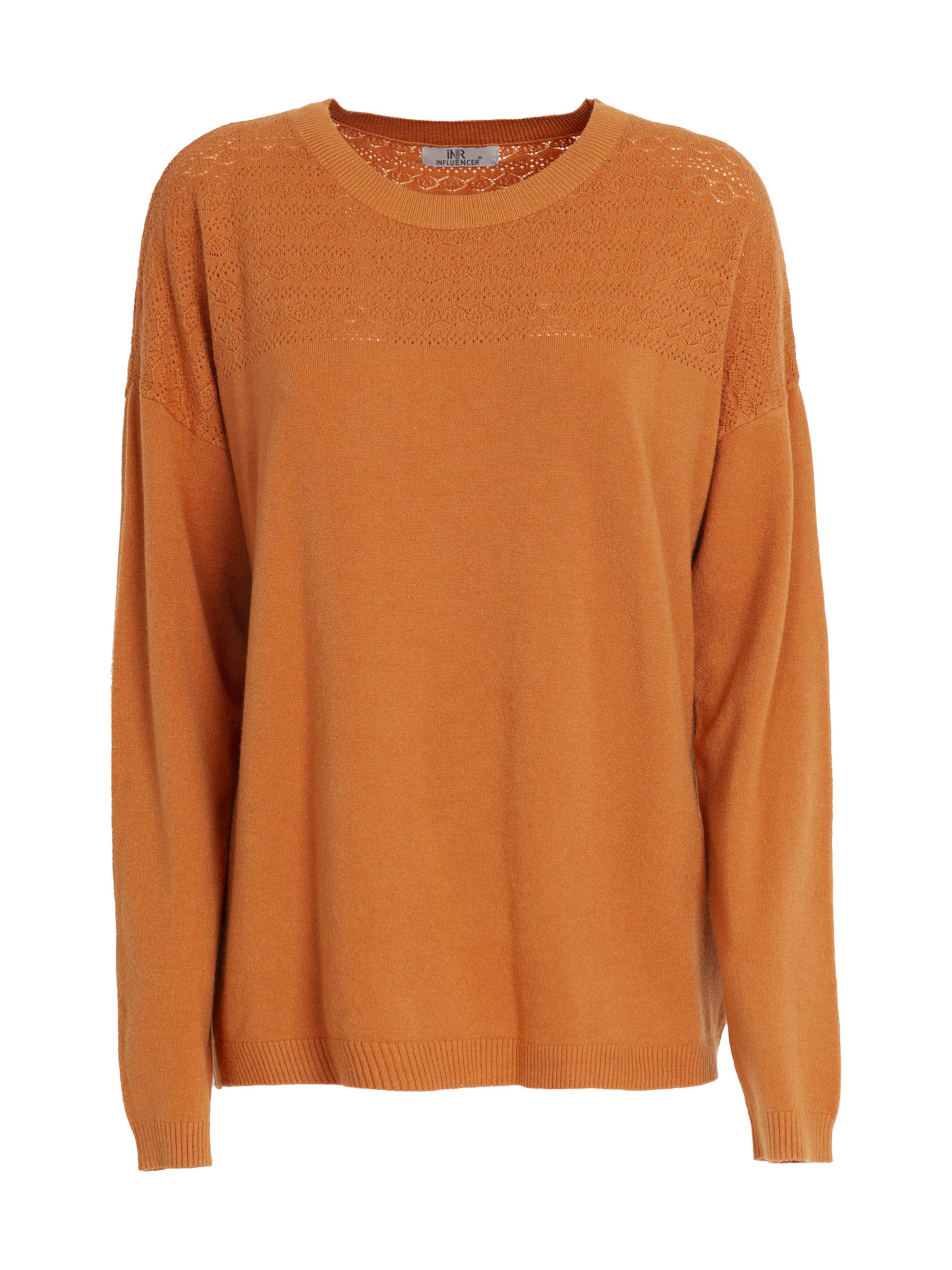 Pull-over Influencer en orange : devant