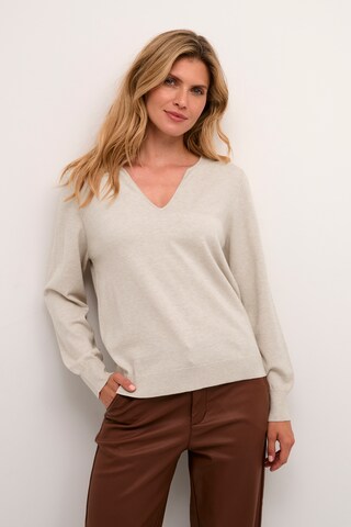 Cream Sweater 'Dela' in Beige: front