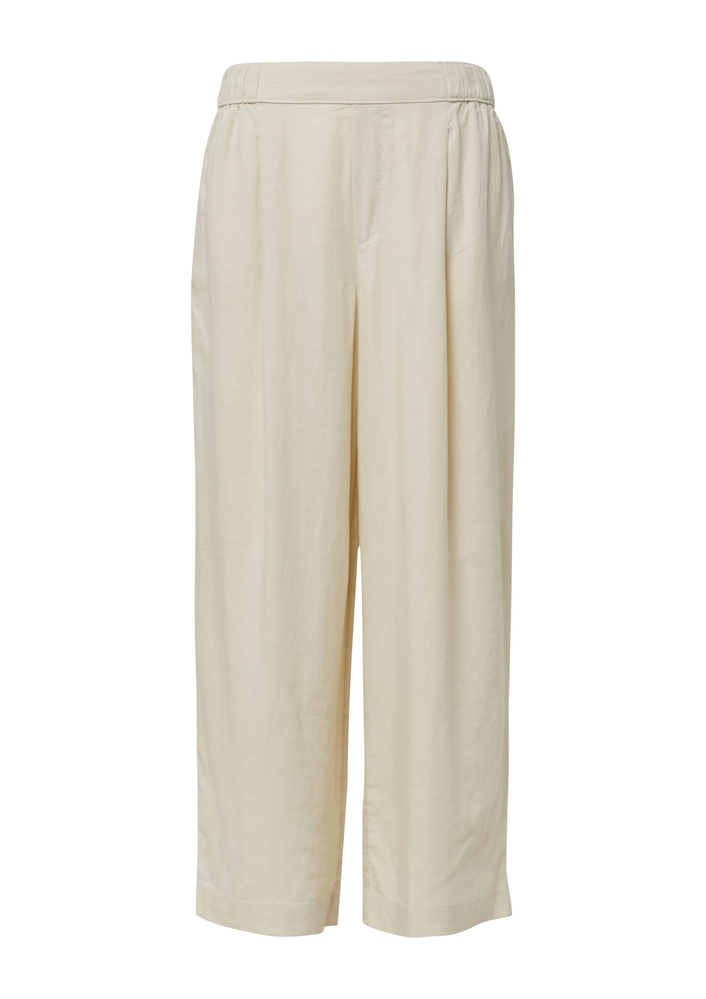 Wide Leg Pantalon à pince s.Oliver en beige : devant
