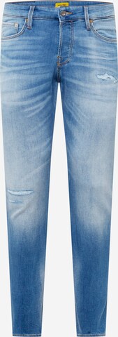 Slimfit Jeans de la JACK & JONES pe albastru: față