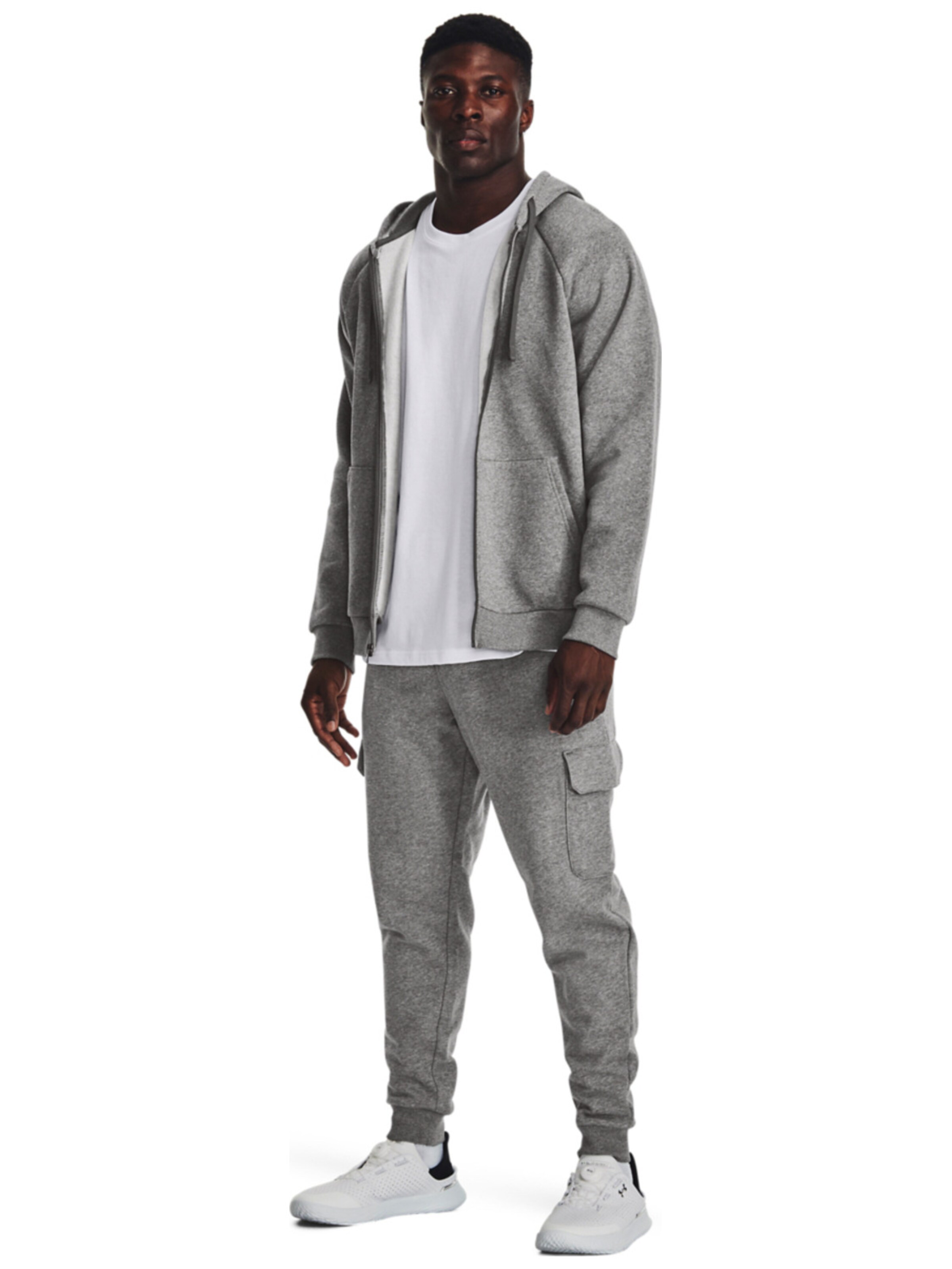 UNDER ARMOUR Regular Sports trousers 'Under Armour Rival Fleece Cargo' in Grey