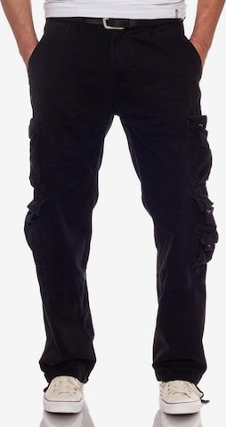 JET LAG Regular Cargo Pants 'FW 011' in Black: front