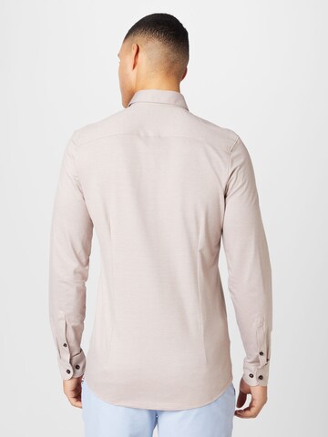 OLYMP - Ajuste estrecho Camisa en beige
