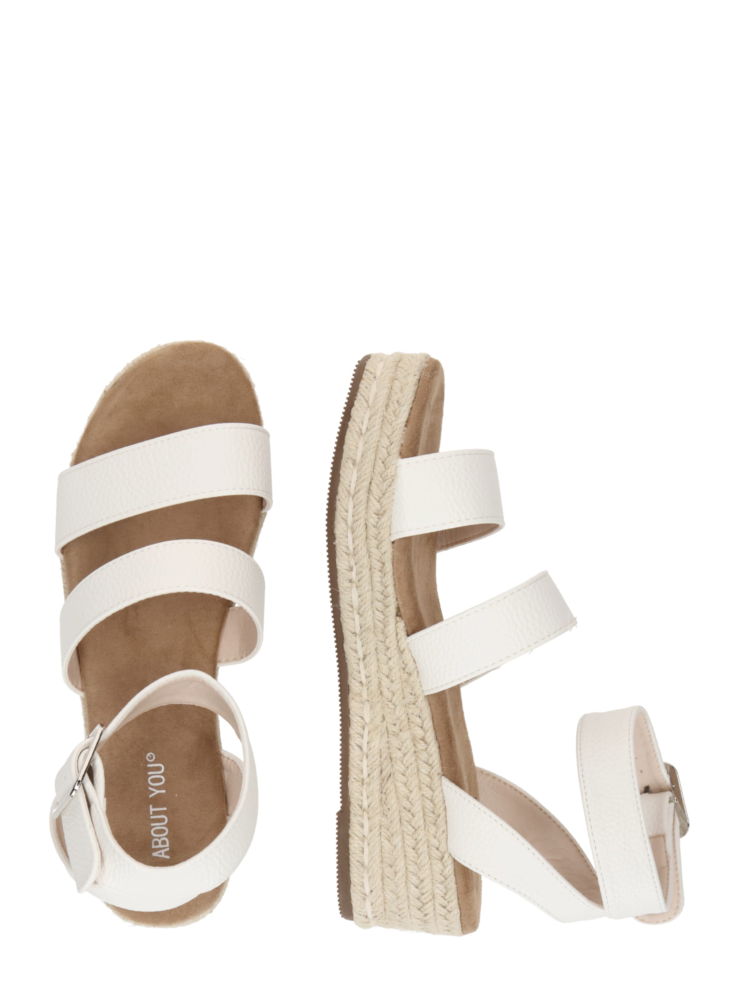ABOUT YOU Босоножки с ремешком 'Mathea' в Белый