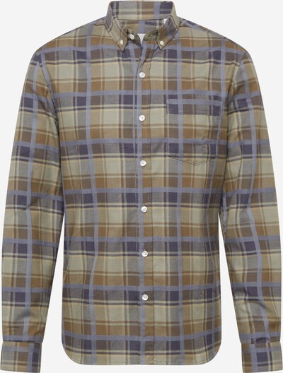forét Button Up Shirt 'ISLAND' in Navy / Smoke blue / Khaki / Olive, Item view