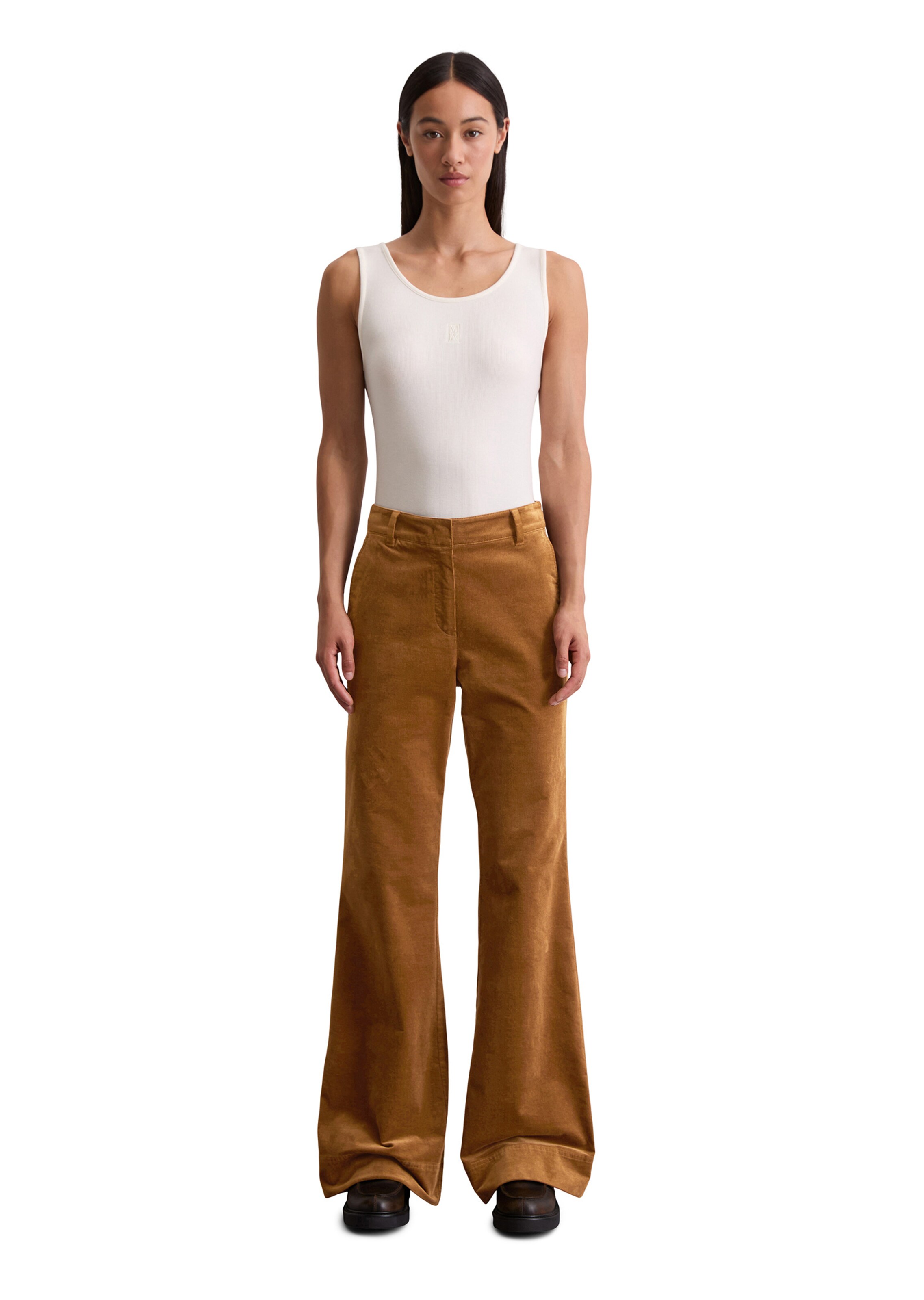 Marc O'Polo Flared Broek in Bruin