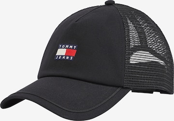 Tommy Jeans Шапка с козирка 'HERITAGE' в черно: отпред