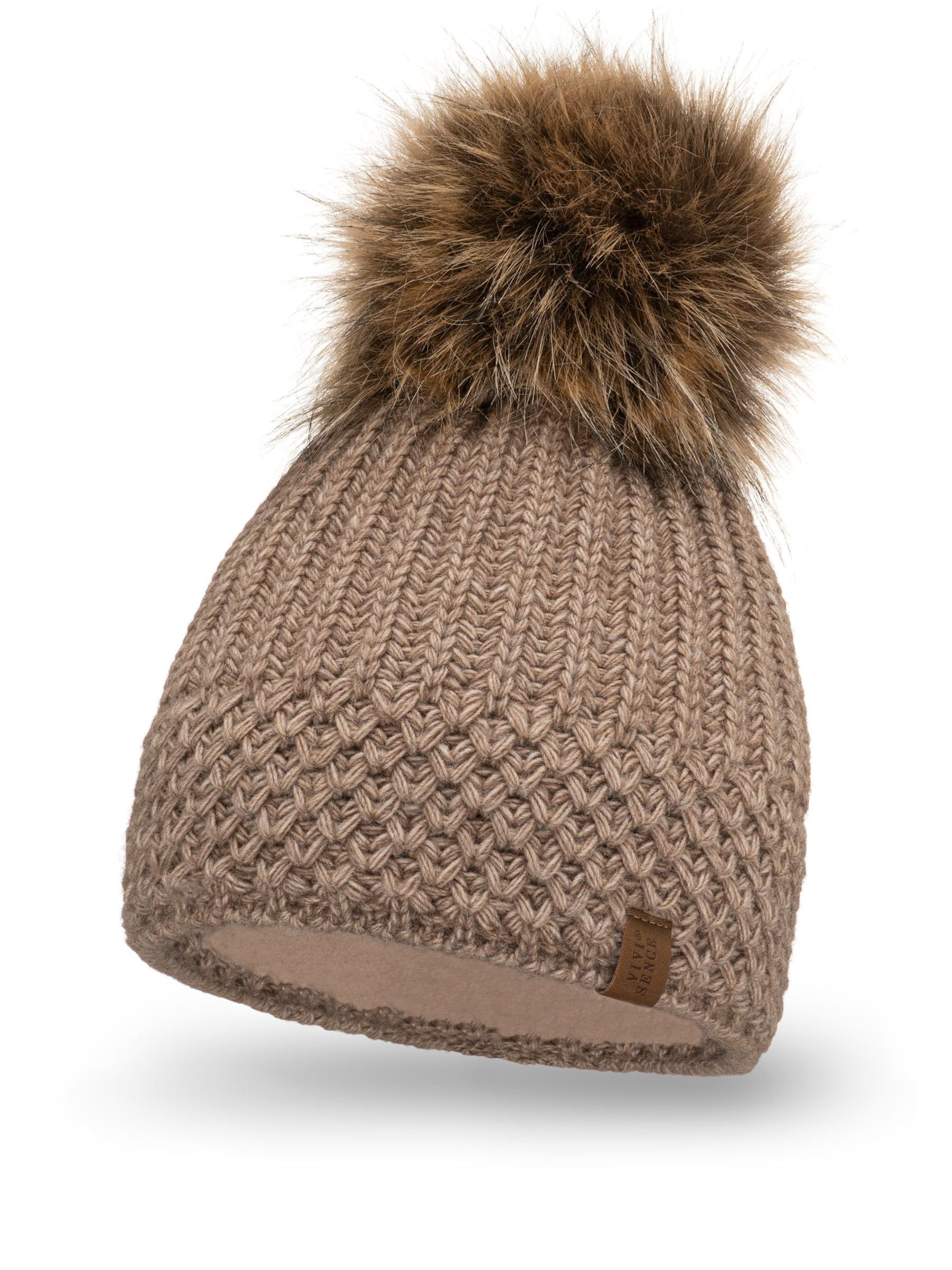 Vivisence Mütze '7016'‌‌‌‌ in Beige: Vorderseite