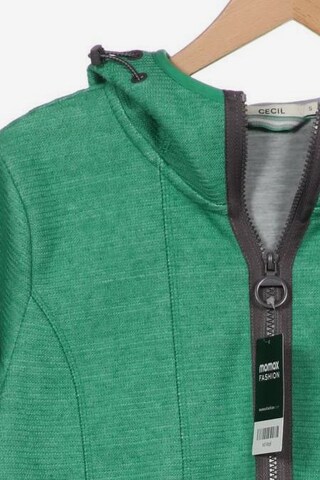 CECIL Sweatshirt & Zip-Up Hoodie in S in Green